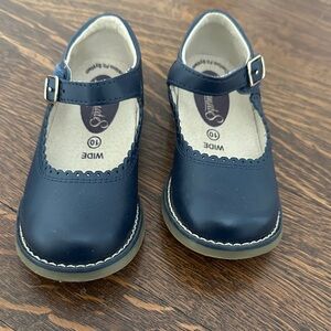 Footmates Girls Navy Allie Classic Navy Kids Shoes -Size 10
